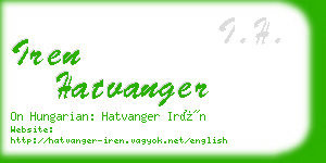 iren hatvanger business card